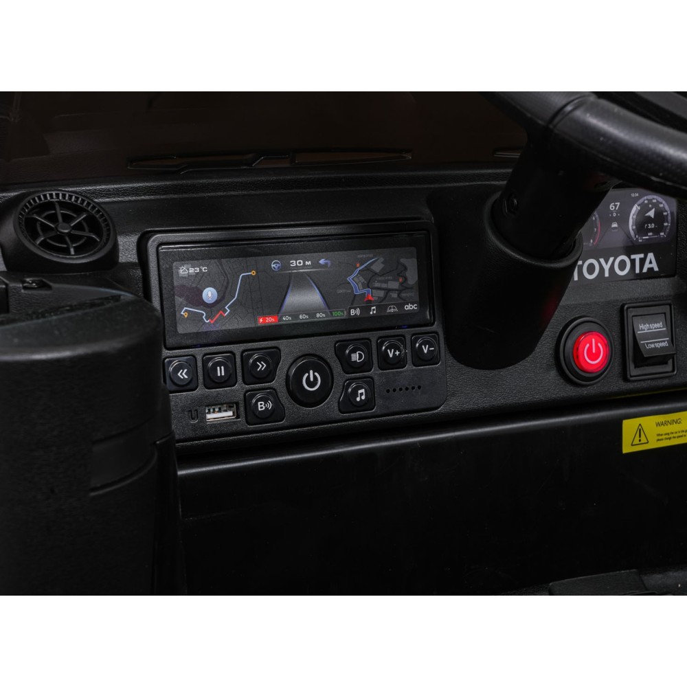 JOKO Elektrické Autíčko Toyota PRADO, penové kolesá, kožené sedadlo, čierne