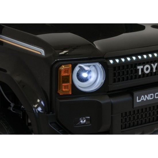JOKO Elektrické Autíčko Toyota PRADO, penové kolesá, kožené sedadlo, čierne