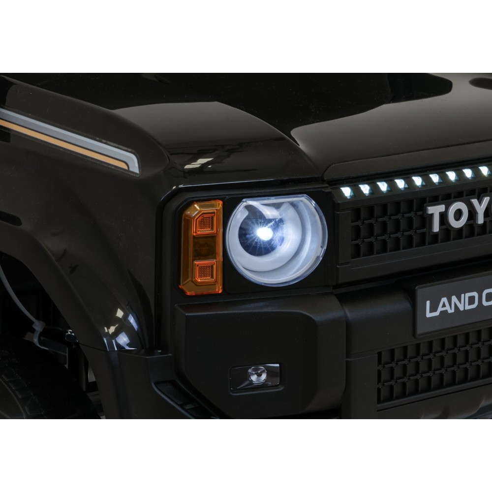 JOKO Elektrické Autíčko Toyota PRADO, penové kolesá, kožené sedadlo, čierne