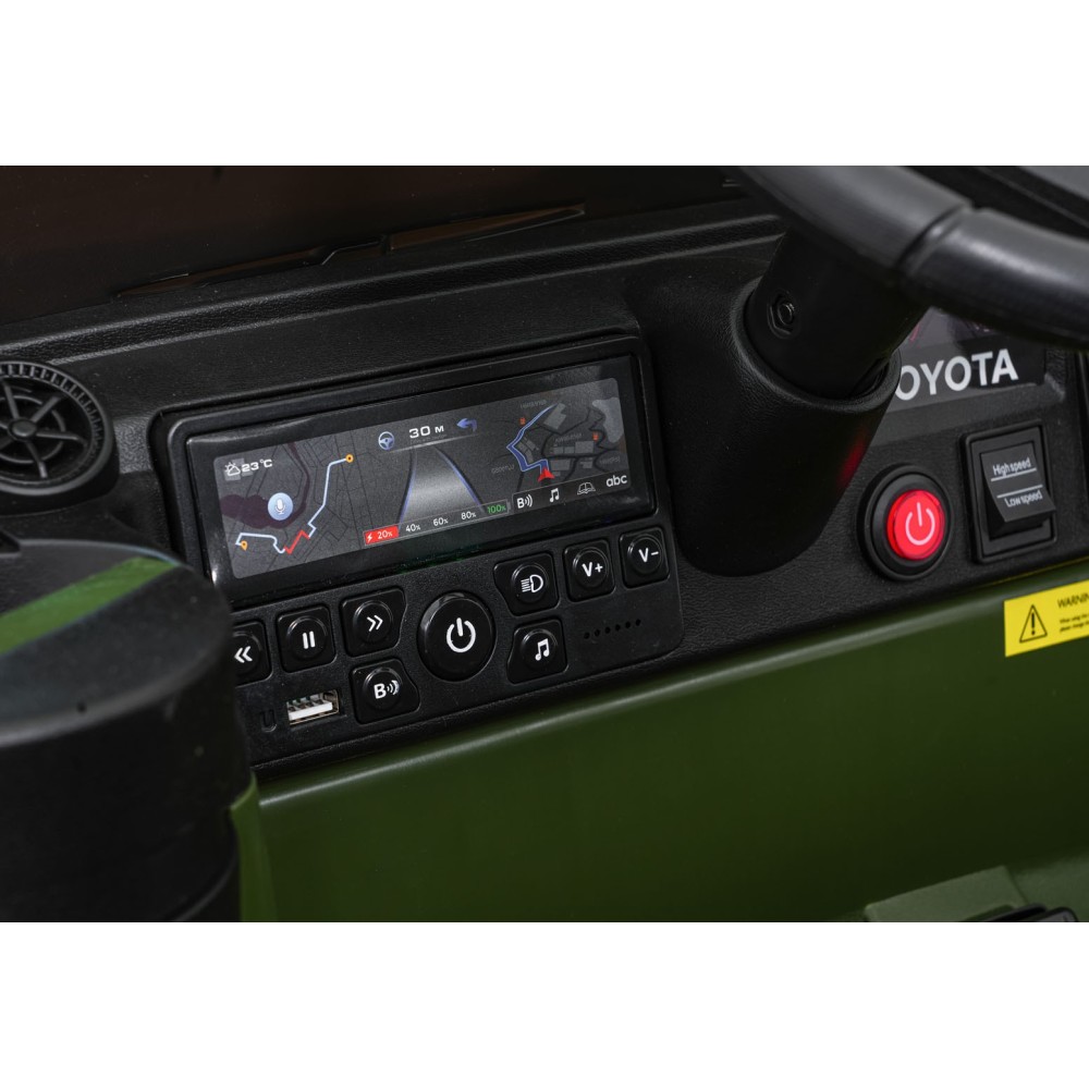JOKO Elektrické Autíčko Toyota PRADO, penové kolesá, kožené sedadlo, zelené