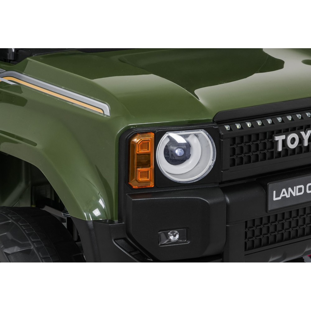 JOKO Elektrické Autíčko Toyota PRADO, penové kolesá, kožené sedadlo, zelené