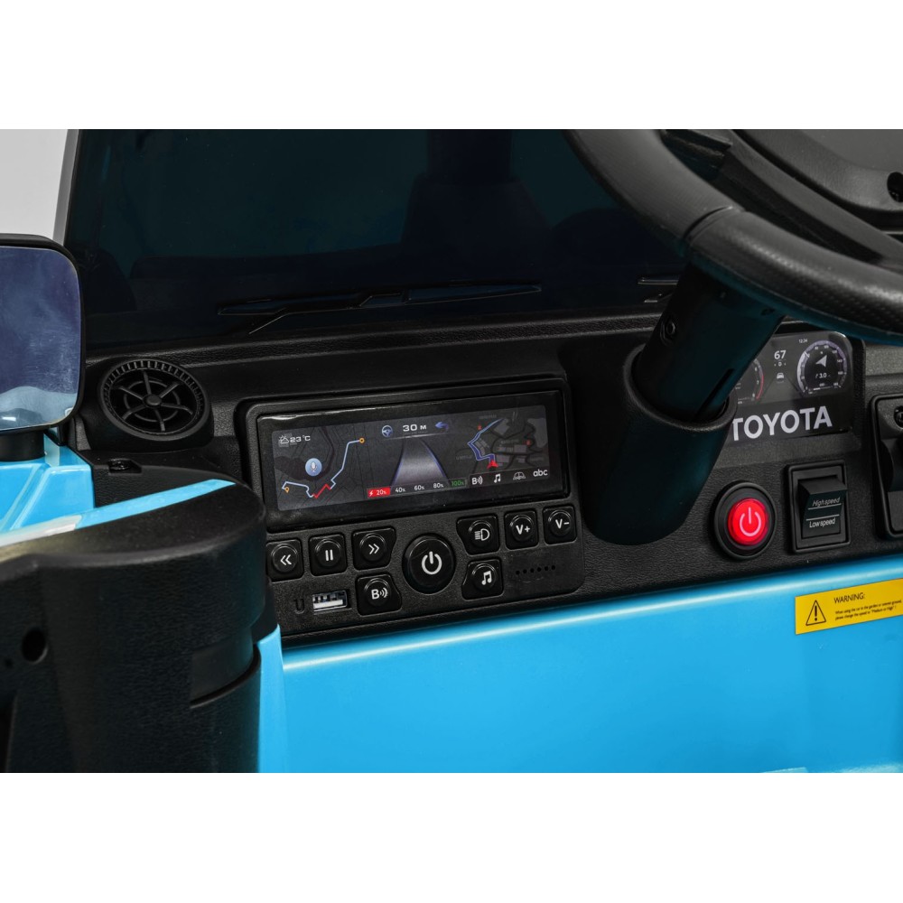 JOKO Elektrické Autíčko Toyota PRADO, penové kolesá, kožené sedadlo, modré