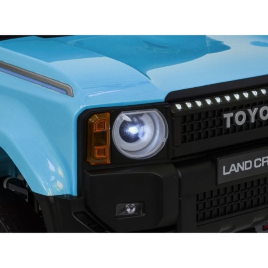 JOKO Elektrické Autíčko Toyota PRADO, penové kolesá, kožené sedadlo, modré