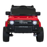 JOKO Elektrické Autíčko Toyota PRADO, penové kolesá, kožené sedadlo, červené
