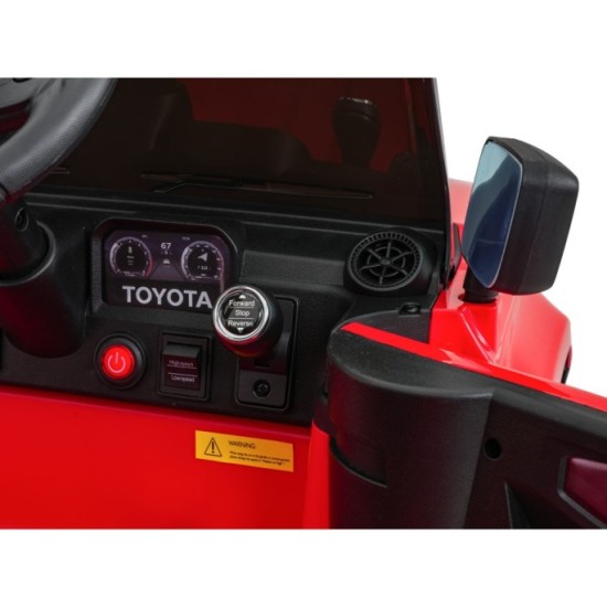 JOKO Elektrické Autíčko Toyota PRADO, penové kolesá, kožené sedadlo, červené