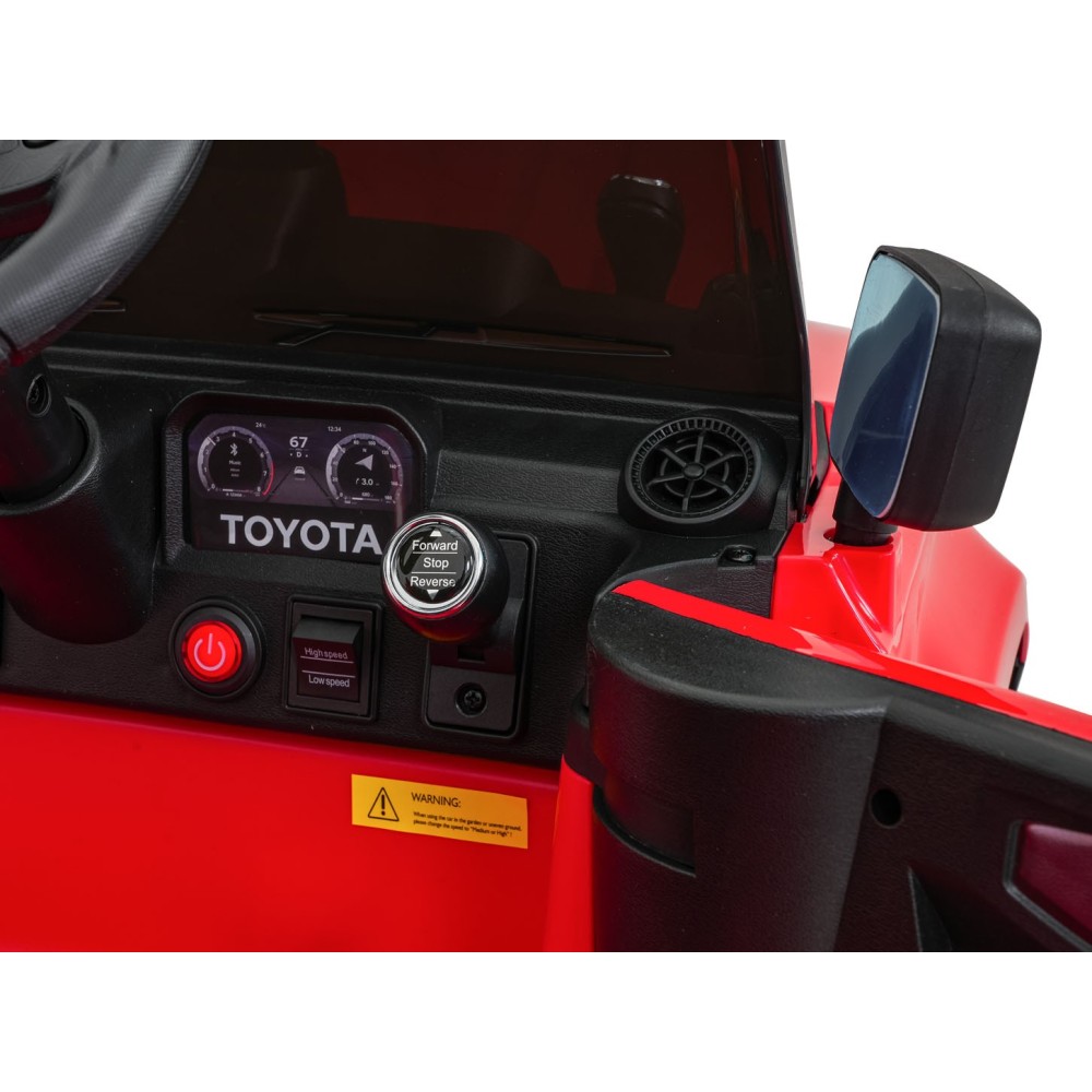 JOKO Elektrické Autíčko Toyota PRADO, penové kolesá, kožené sedadlo, červené