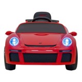 JOKO Elektrické autíčko RUF CTR3, penové kolesá, kožené sedadlo, červené