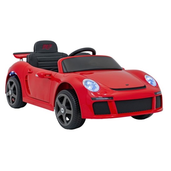 JOKO Elektrické autíčko RUF CTR3, penové kolesá, kožené sedadlo, červené