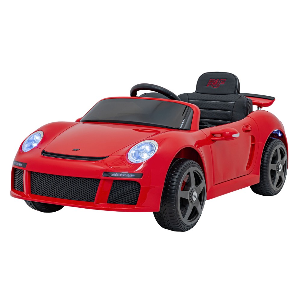 JOKO Elektrické autíčko RUF CTR3, penové kolesá, kožené sedadlo, červené