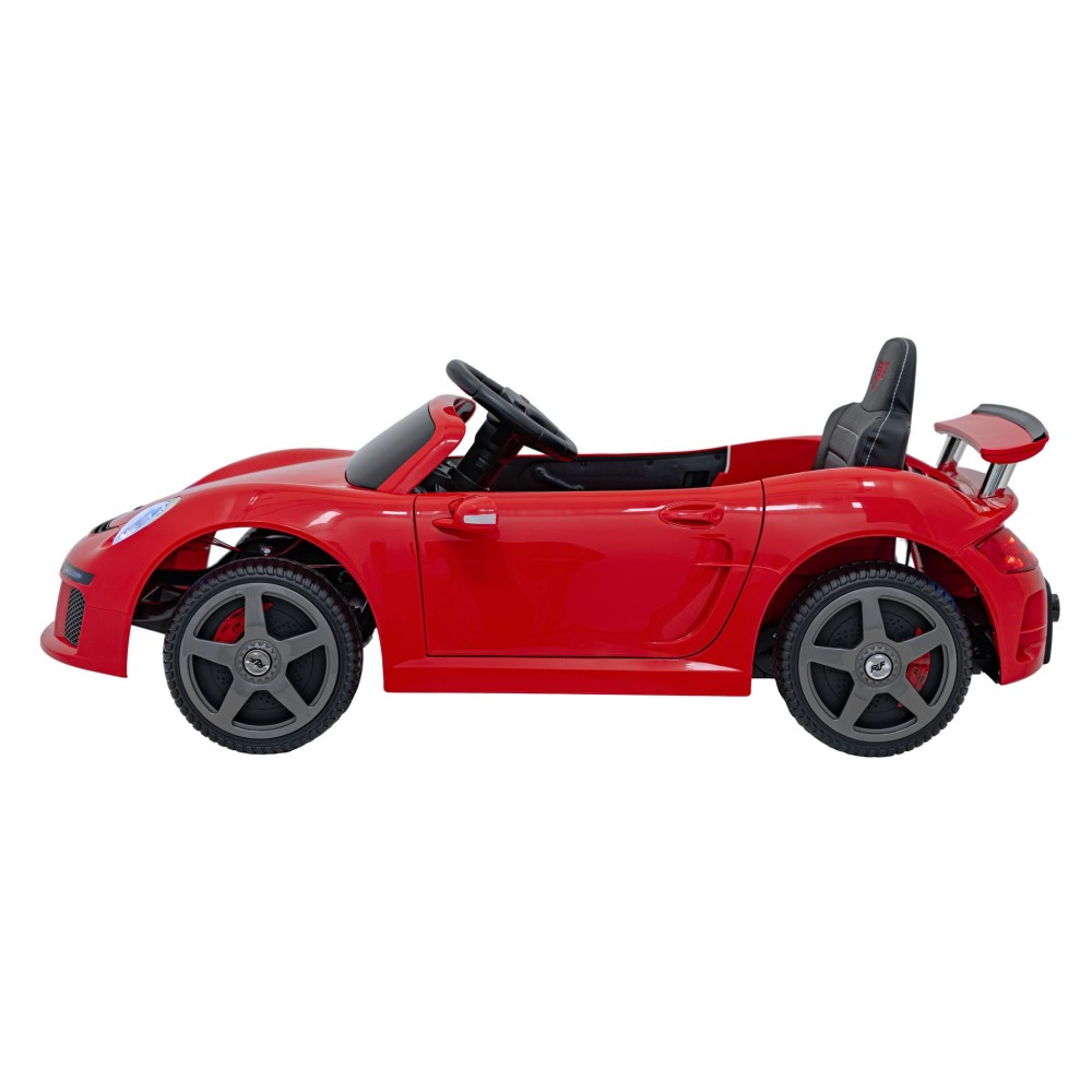 JOKO Elektrické autíčko RUF CTR3, penové kolesá, kožené sedadlo, červené