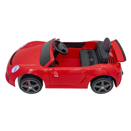 JOKO Elektrické autíčko RUF CTR3, penové kolesá, kožené sedadlo, červené