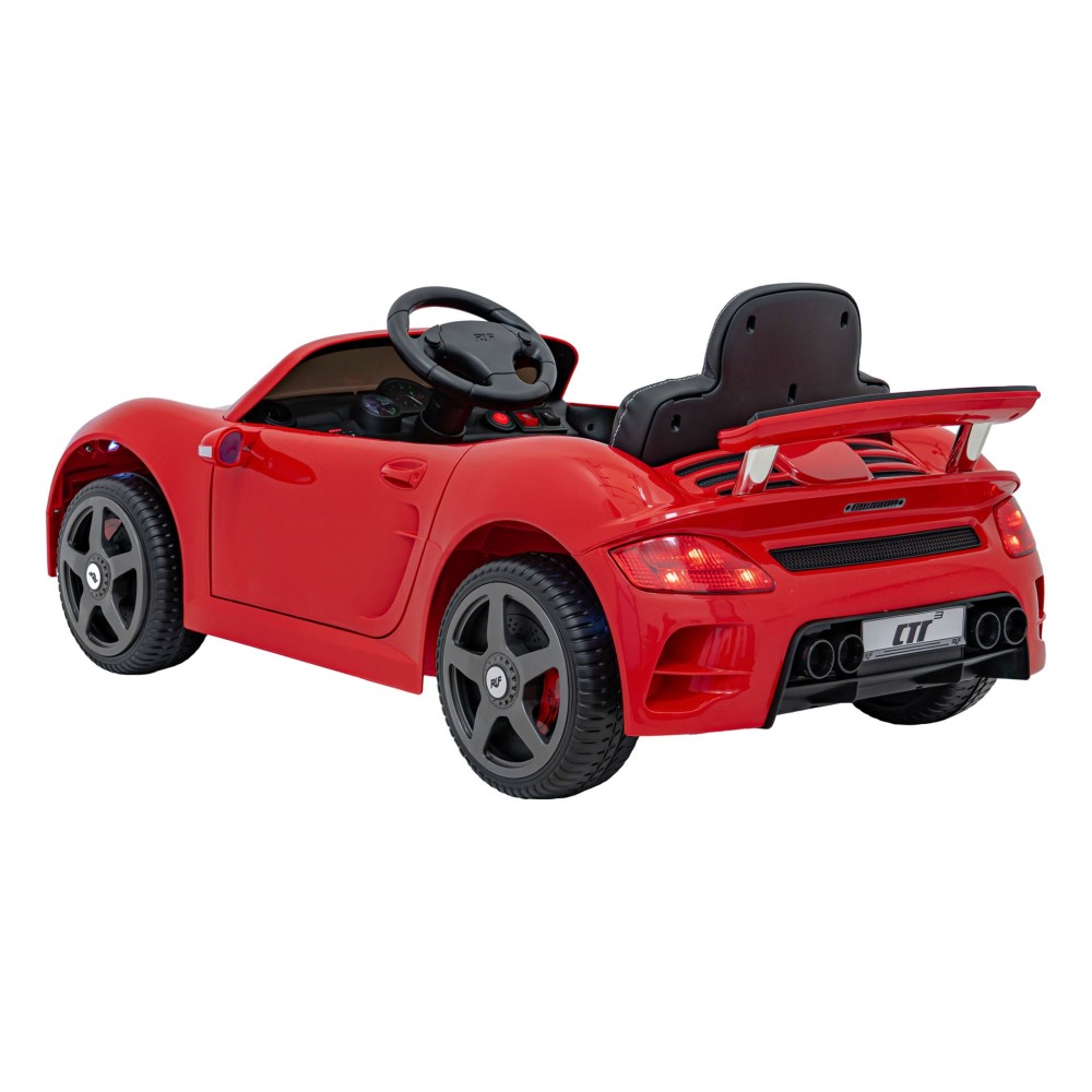 JOKO Elektrické autíčko RUF CTR3, penové kolesá, kožené sedadlo, červené