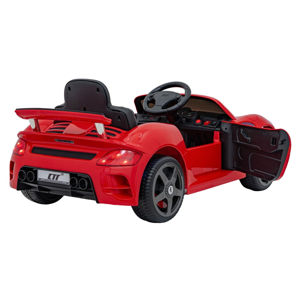 JOKO Elektrické autíčko RUF CTR3, penové kolesá, kožené sedadlo, červené