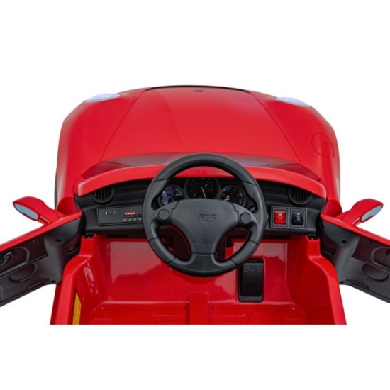 JOKO Elektrické autíčko RUF CTR3, penové kolesá, kožené sedadlo, červené