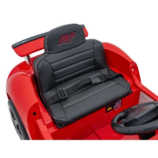 JOKO Elektrické autíčko RUF CTR3, penové kolesá, kožené sedadlo, červené
