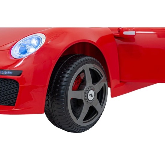 JOKO Elektrické autíčko RUF CTR3, penové kolesá, kožené sedadlo, červené