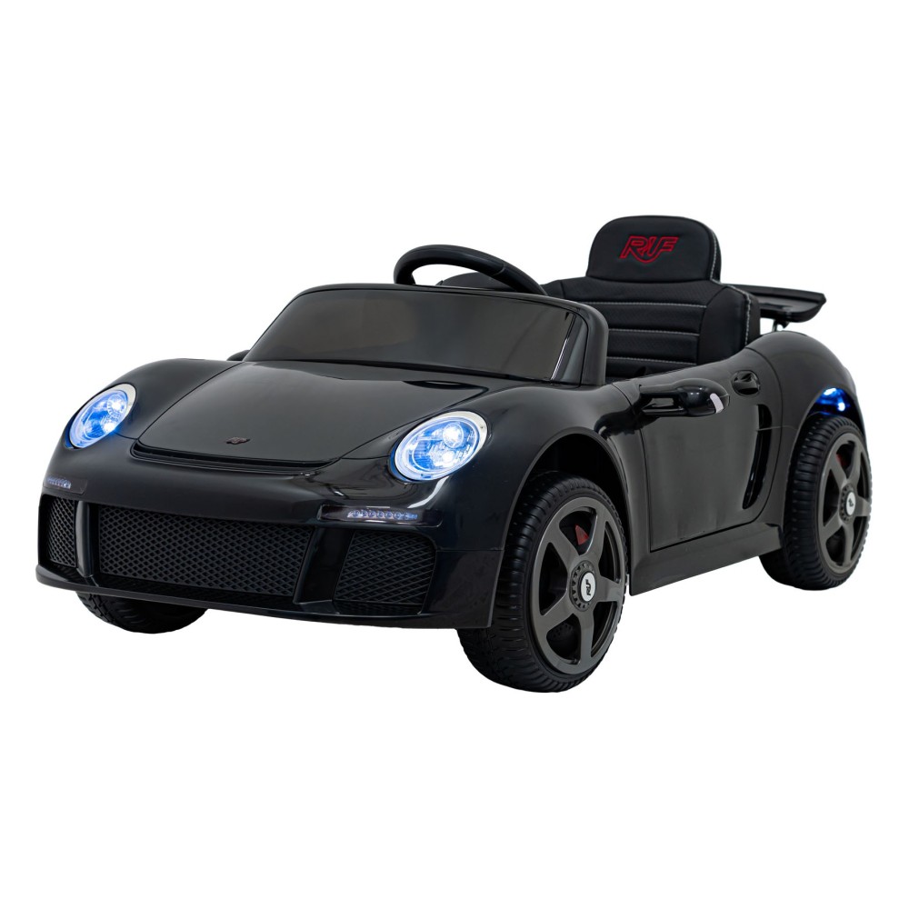 JOKO Elektrické autíčko RUF CTR3, penové kolesá, kožené sedadlo, čierne