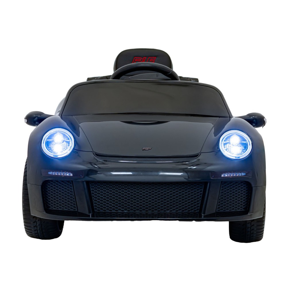 JOKO Elektrické autíčko RUF CTR3, penové kolesá, kožené sedadlo, čierne