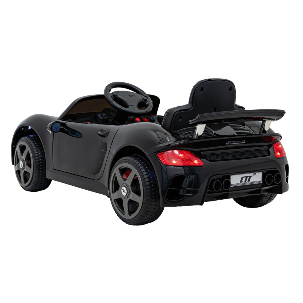 JOKO Elektrické autíčko RUF CTR3, penové kolesá, kožené sedadlo, čierne