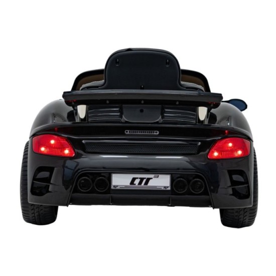 JOKO Elektrické autíčko RUF CTR3, penové kolesá, kožené sedadlo, čierne