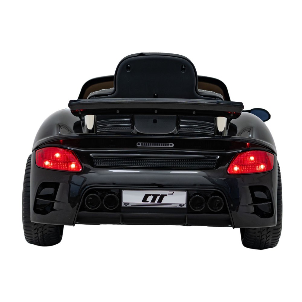 JOKO Elektrické autíčko RUF CTR3, penové kolesá, kožené sedadlo, čierne