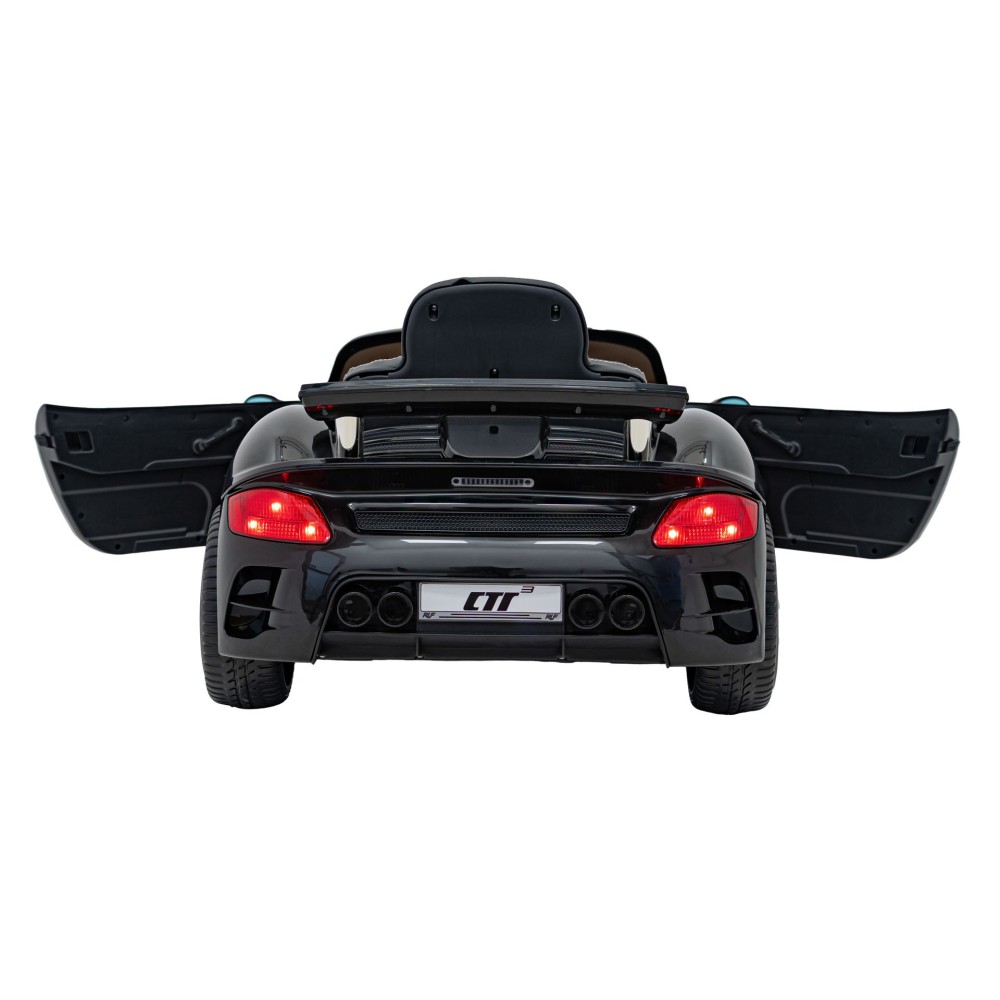 JOKO Elektrické autíčko RUF CTR3, penové kolesá, kožené sedadlo, čierne