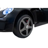 JOKO Elektrické autíčko RUF CTR3, penové kolesá, kožené sedadlo, čierne