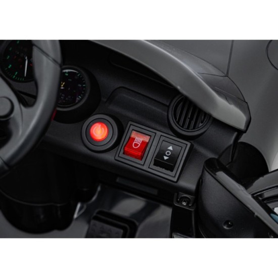JOKO Elektrické autíčko RUF CTR3, penové kolesá, kožené sedadlo, čierne