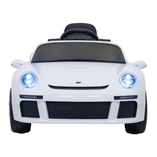JOKO Elektrické autíčko RUF CTR3, penové kolesá, kožené sedadlo, biele