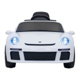 JOKO Elektrické autíčko RUF CTR3, penové kolesá, kožené sedadlo, biele