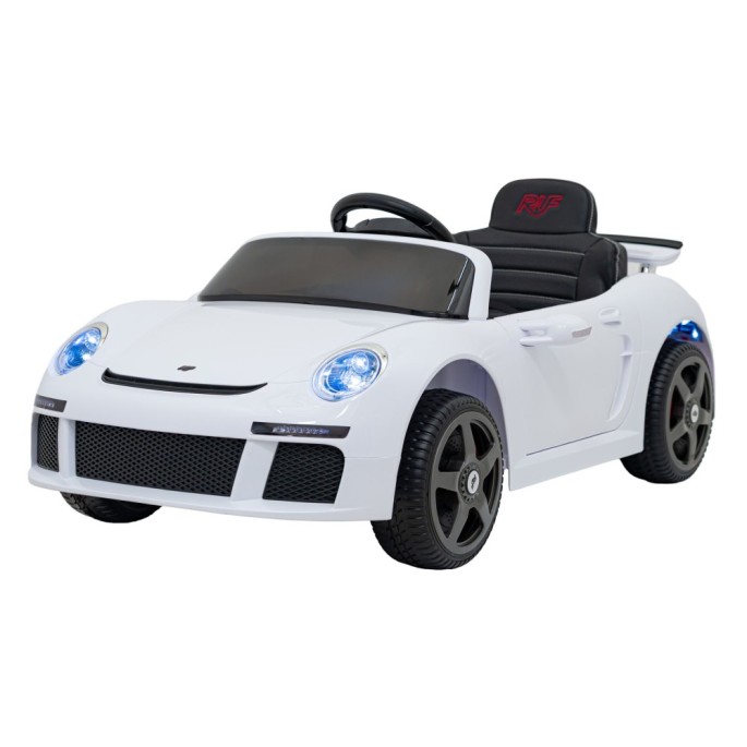 JOKO Elektrické autíčko RUF CTR3, penové kolesá, kožené sedadlo, biele