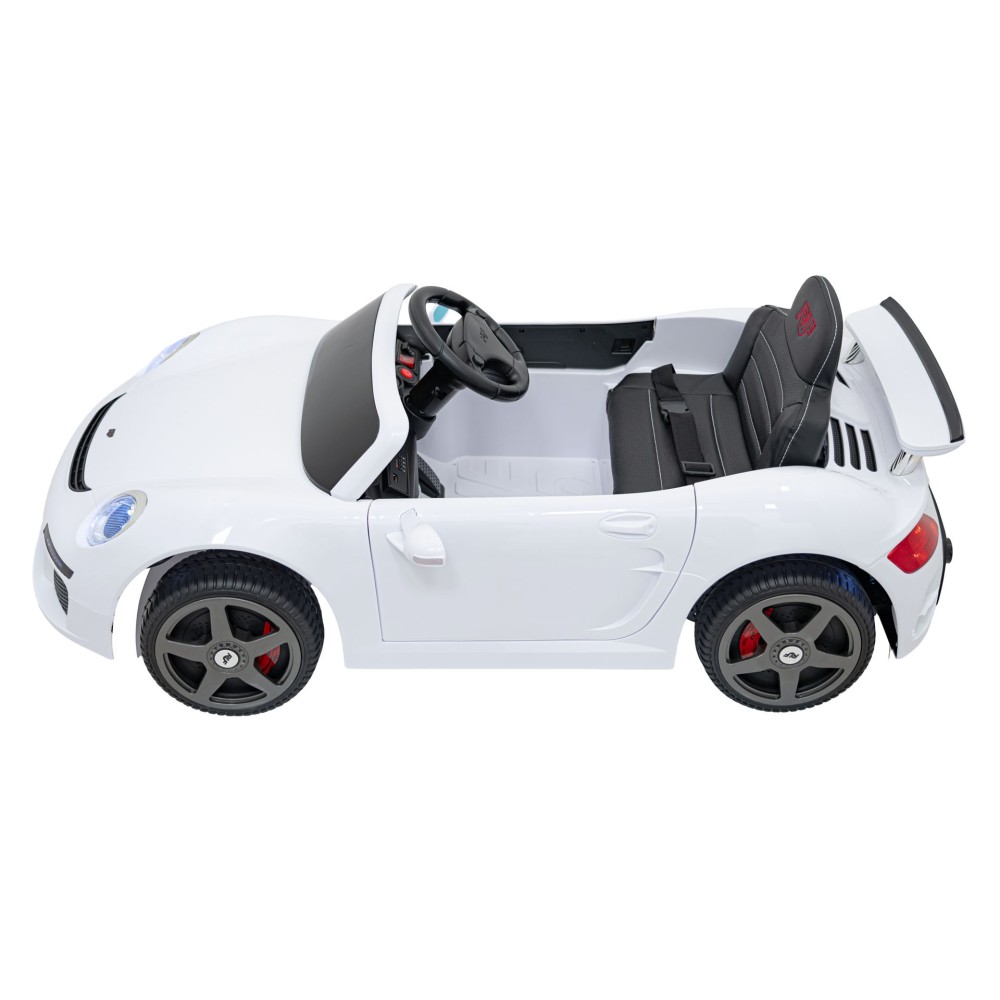 JOKO Elektrické autíčko RUF CTR3, penové kolesá, kožené sedadlo, biele