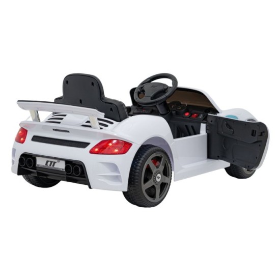 JOKO Elektrické autíčko RUF CTR3, penové kolesá, kožené sedadlo, biele