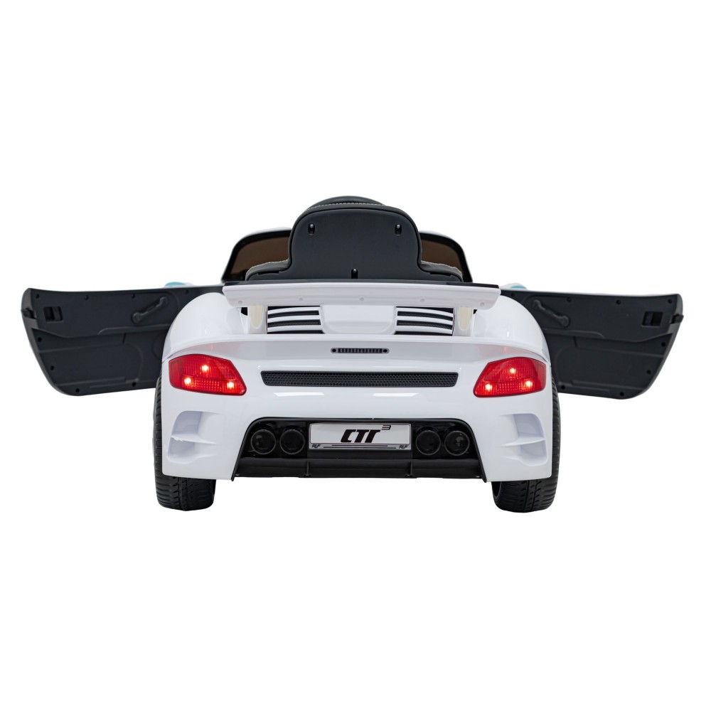 JOKO Elektrické autíčko RUF CTR3, penové kolesá, kožené sedadlo, biele