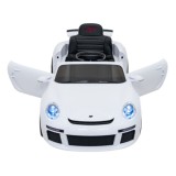 JOKO Elektrické autíčko RUF CTR3, penové kolesá, kožené sedadlo, biele