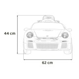 JOKO Elektrické autíčko RUF CTR3, penové kolesá, kožené sedadlo, biele