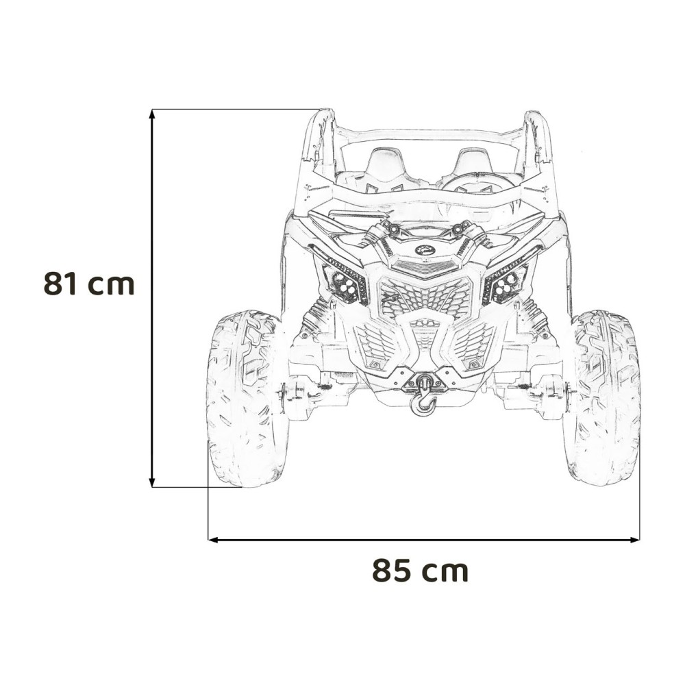 JOKO Elektrické autíčko Buggy Maverick Turbo RR STRONG 2x320W 24V, Nafukovacie kolesá, Dvojmiestne Kožené sedadlo, Nosnosť 50kg,