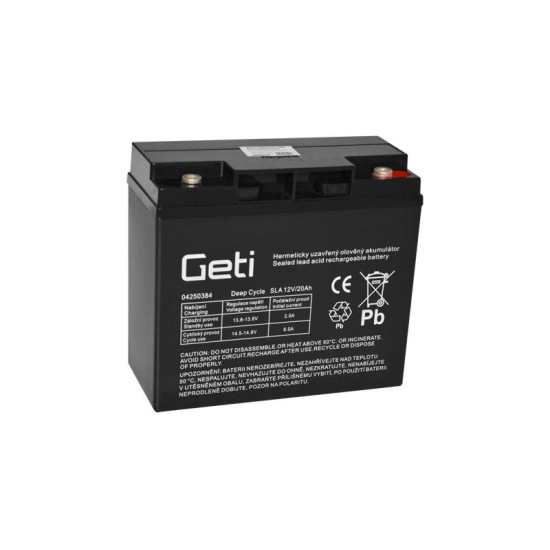 Batérie olovená 12V 20Ah GETI pre elektromotory