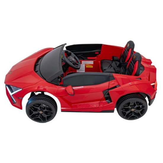 JOKO Elektrické autíčko Lamborghini Revuelto XL 4x4 24V, Dvojmiestne Kožené sedadlo, Penové kolesá, FM rádio, Nosnosť 60kg, červ
