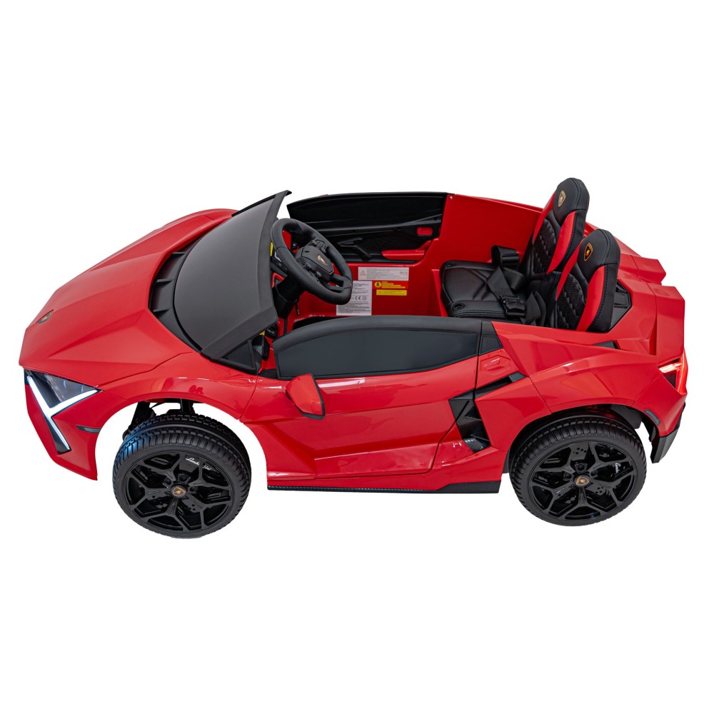 JOKO Elektrické autíčko Lamborghini Revuelto XL 4x4 24V, Dvojmiestne Kožené sedadlo, Penové kolesá, FM rádio, Nosnosť 60kg, červ