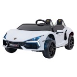 JOKO Elektrické autíčko Lamborghini Revuelto XL 4x4 24V, Dvojmiestne Kožené sedadlo, Penové kolesá, FM rádio, Nosnosť 60kg, biel