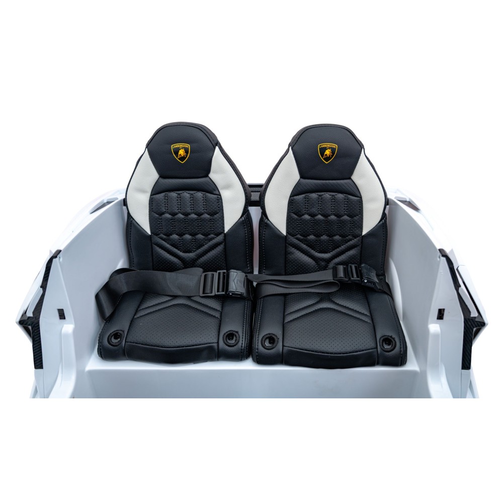 JOKO Elektrické autíčko Lamborghini Revuelto XL 4x4 24V, Dvojmiestne Kožené sedadlo, Penové kolesá, FM rádio, Nosnosť 60kg, biel