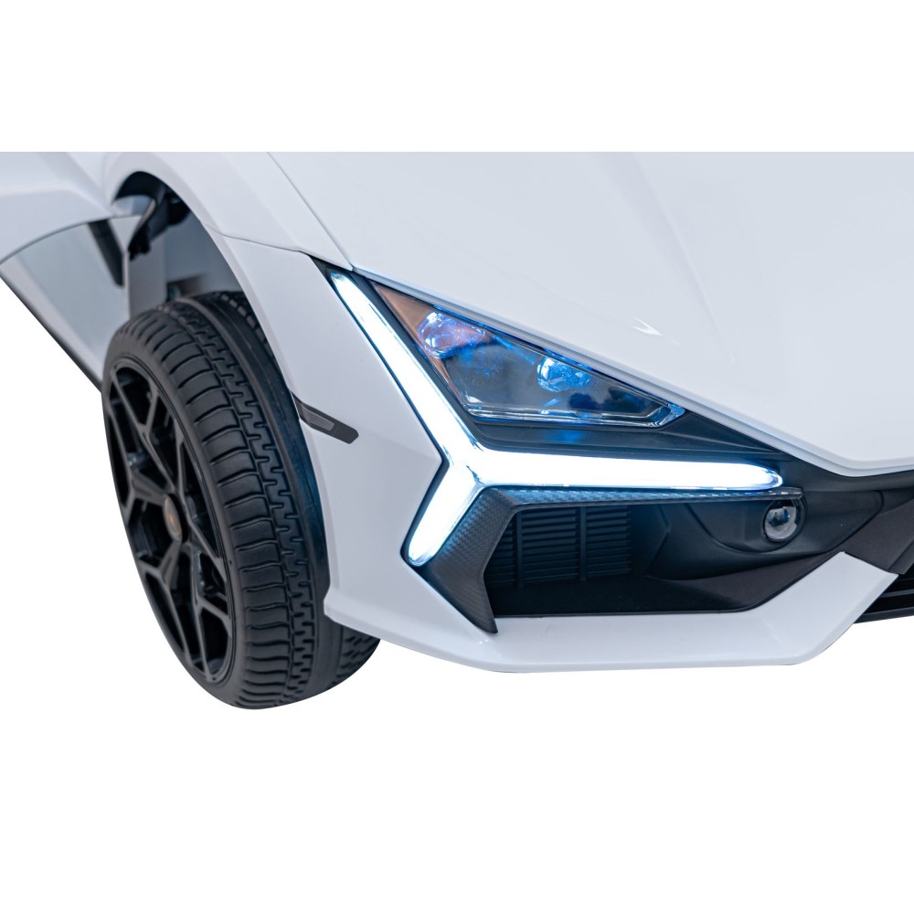 JOKO Elektrické autíčko Lamborghini Revuelto XL 4x4 24V, Dvojmiestne Kožené sedadlo, Penové kolesá, FM rádio, Nosnosť 60kg, biel