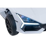 JOKO Elektrické autíčko Lamborghini Revuelto XL 4x4 24V, Dvojmiestne Kožené sedadlo, Penové kolesá, FM rádio, Nosnosť 60kg, biel