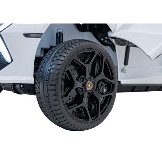JOKO Elektrické autíčko Lamborghini Revuelto XL 4x4 24V, Dvojmiestne Kožené sedadlo, Penové kolesá, FM rádio, Nosnosť 60kg, biel