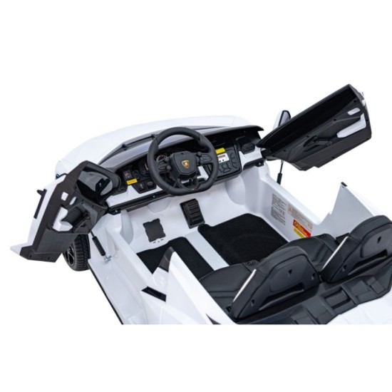 JOKO Elektrické autíčko Lamborghini Revuelto XL 4x4 24V, Dvojmiestne Kožené sedadlo, Penové kolesá, FM rádio, Nosnosť 60kg, biel