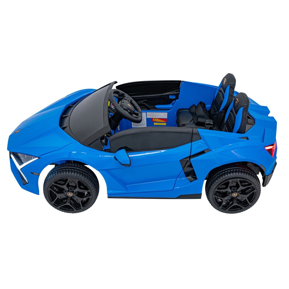 JOKO Elektrické autíčko Lamborghini Revuelto XL 4x4 24V, Dvojmiestne Kožené sedadlo, Penové kolesá, FM rádio, Nosnosť 60kg, modr