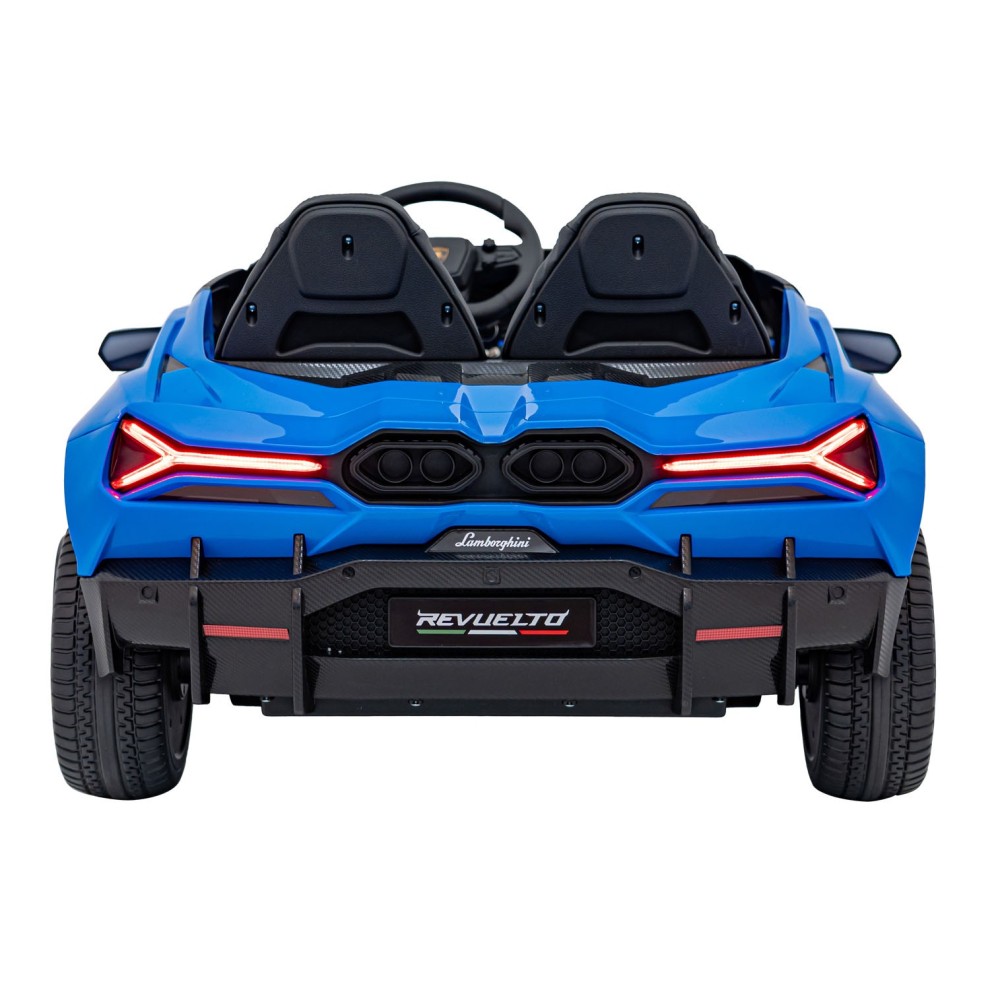 JOKO Elektrické autíčko Lamborghini Revuelto XL 4x4 24V, Dvojmiestne Kožené sedadlo, Penové kolesá, FM rádio, Nosnosť 60kg, modr