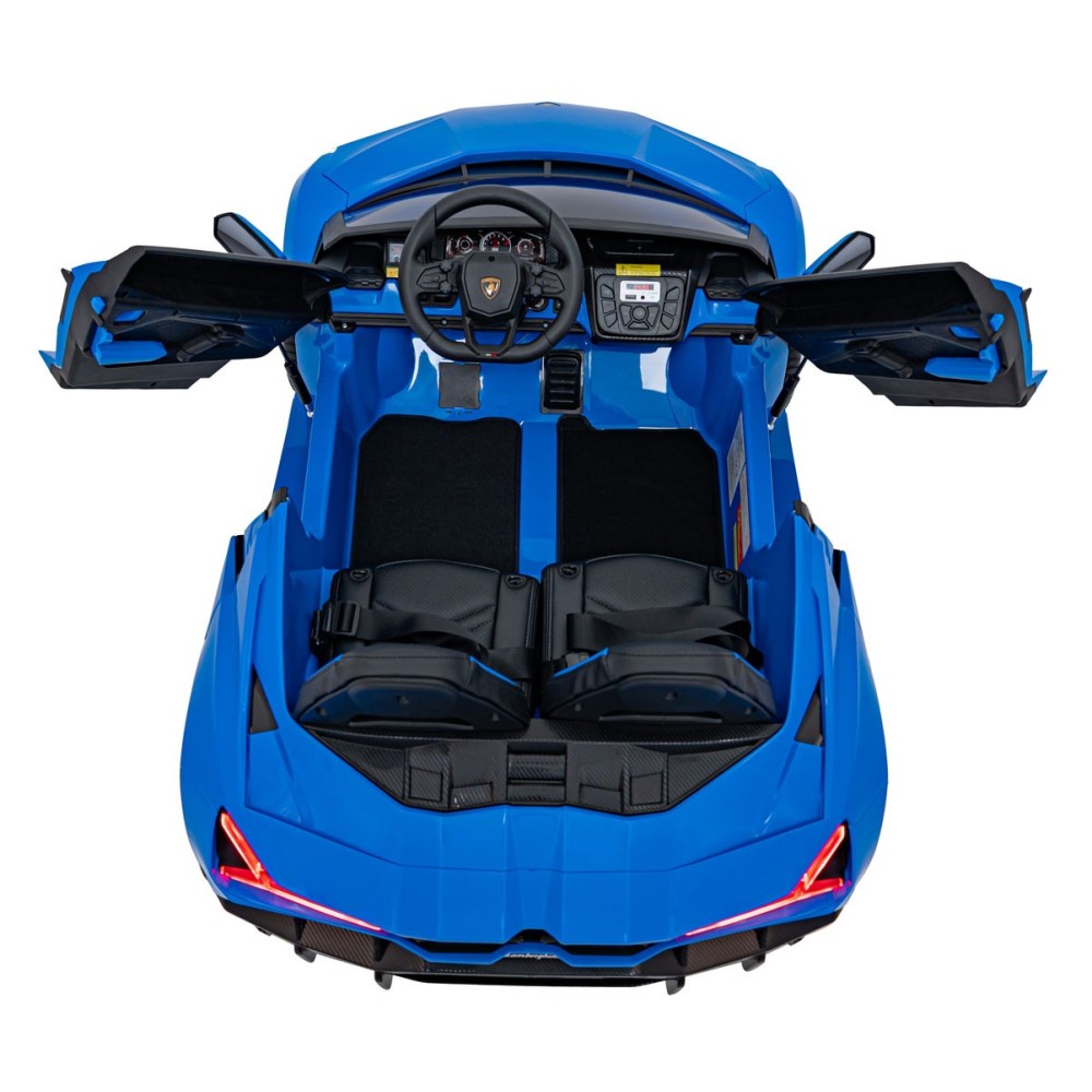 JOKO Elektrické autíčko Lamborghini Revuelto XL 4x4 24V, Dvojmiestne Kožené sedadlo, Penové kolesá, FM rádio, Nosnosť 60kg, modr
