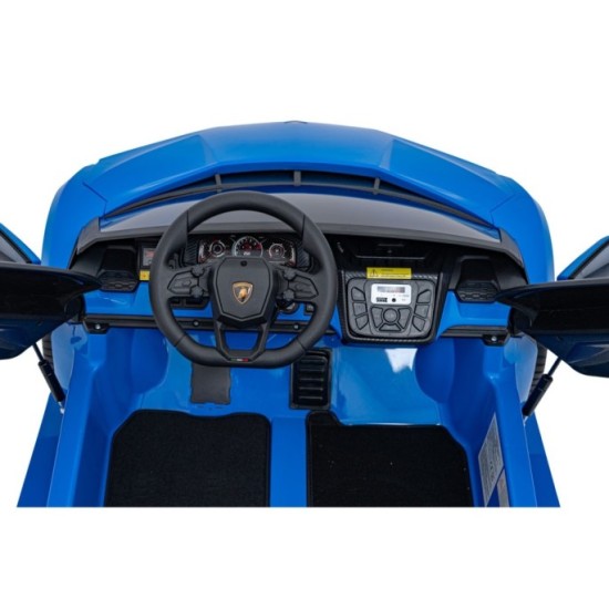JOKO Elektrické autíčko Lamborghini Revuelto XL 4x4 24V, Dvojmiestne Kožené sedadlo, Penové kolesá, FM rádio, Nosnosť 60kg, modr